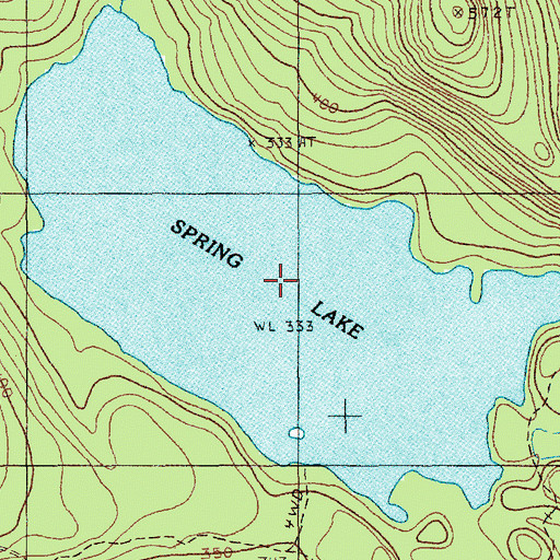 Topographic Map of Spring Lake, ME