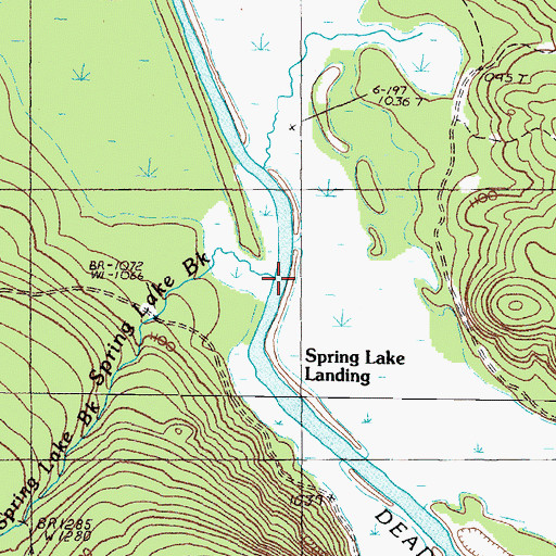 Topographic Map of Spring Lake Brook, ME