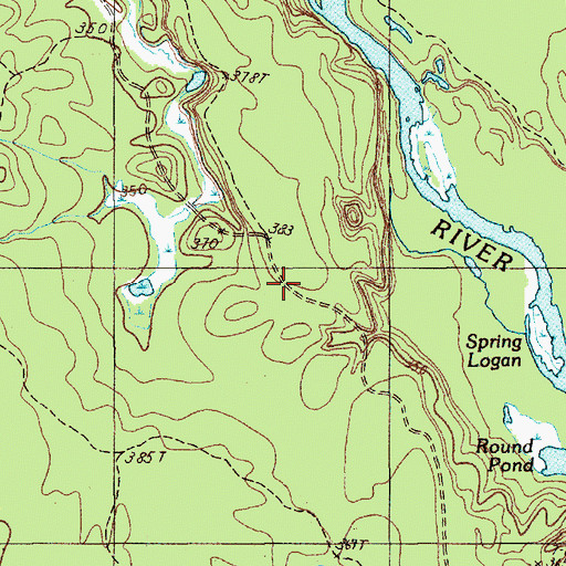 Topographic Map of Spring Logan, ME