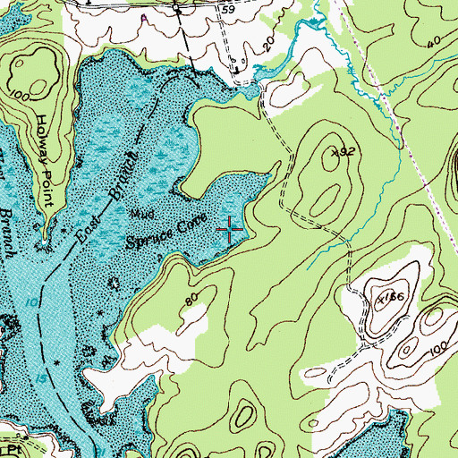 Topographic Map of Spruce Cove, ME