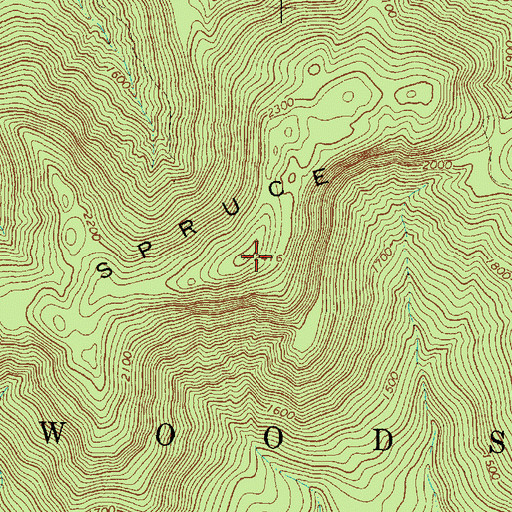 Topographic Map of Spruce Mountain, ME