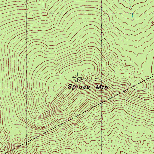 Topographic Map of Spruce Mountain, ME