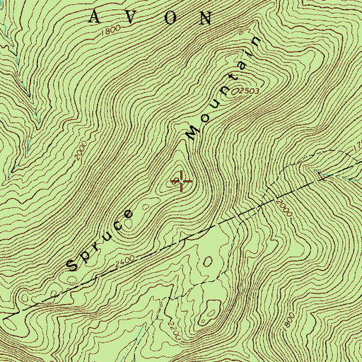 Topographic Map of Spruce Mountain, ME