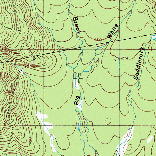 Topographic Map of Spruce Mountain Brook, ME