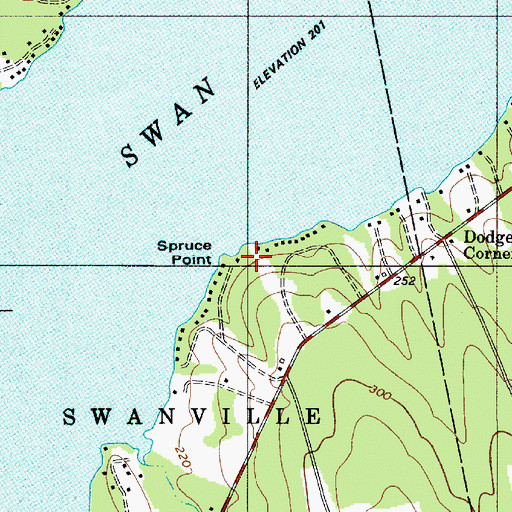 Topographic Map of Spruce Point, ME