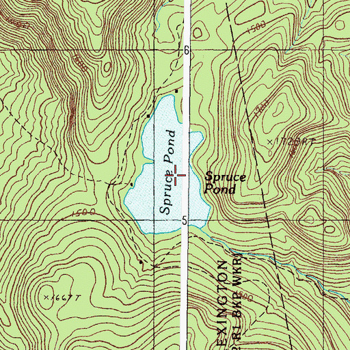 Topographic Map of Spruce Pond, ME