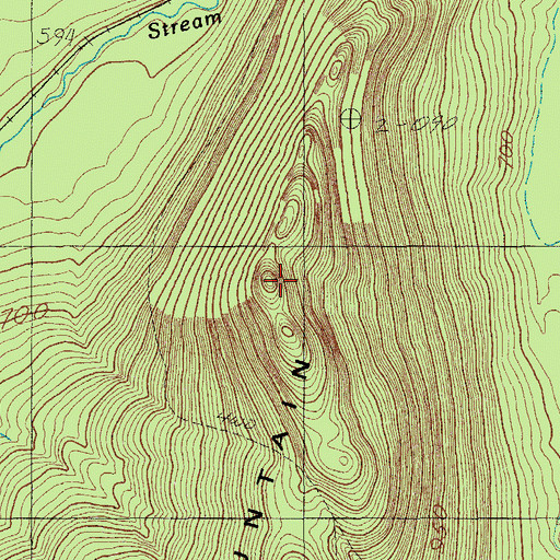 Topographic Map of Scopan Mountain, ME
