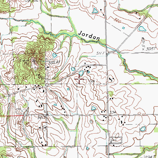 Topographic Map of Cudd Cemetery, AR