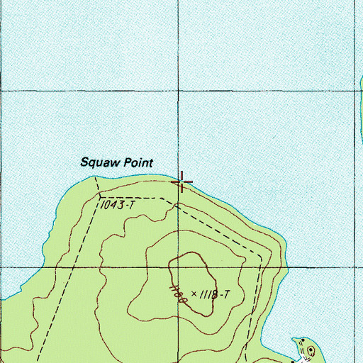 Topographic Map of Moose Point, ME