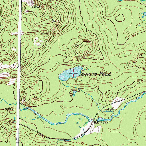 Topographic Map of Sipun Pond, ME