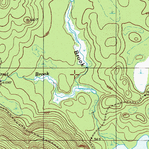 Topographic Map of Squirrel Brook, ME