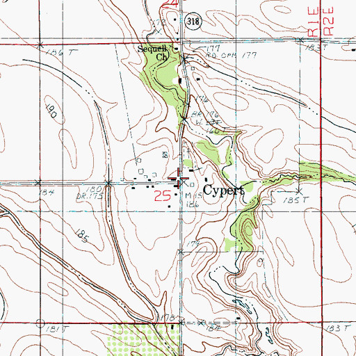 Topographic Map of Cypert, AR