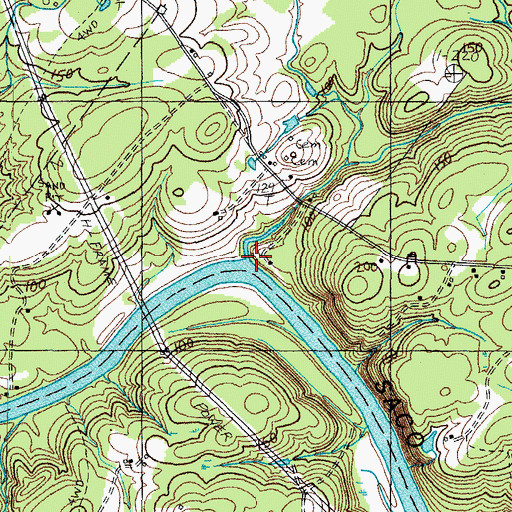 Topographic Map of Stackpole Creek, ME