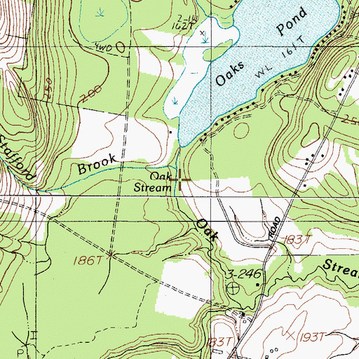 Topographic Map of Stafford Brook, ME