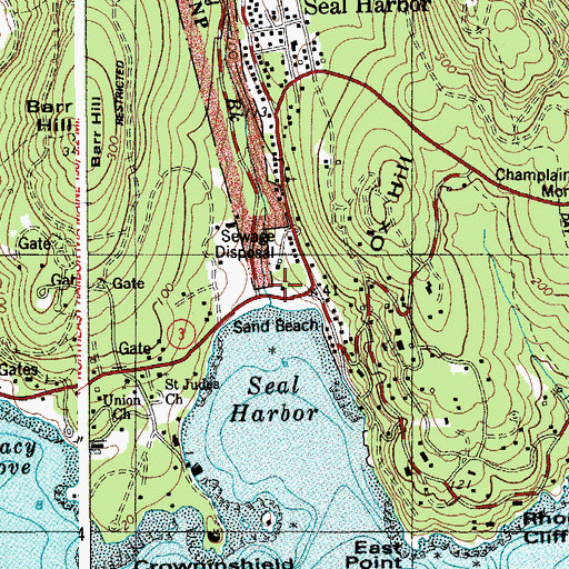 Topographic Map of Stanley Brook, ME