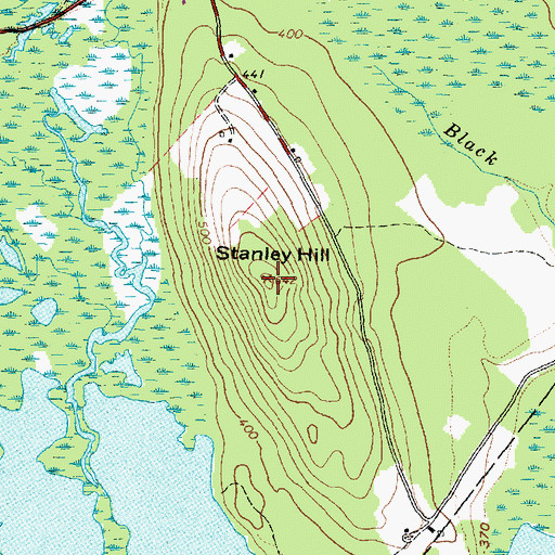 Topographic Map of Stanley Hill, ME
