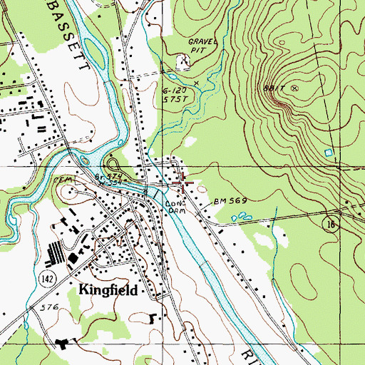 Topographic Map of Stanley Stream, ME