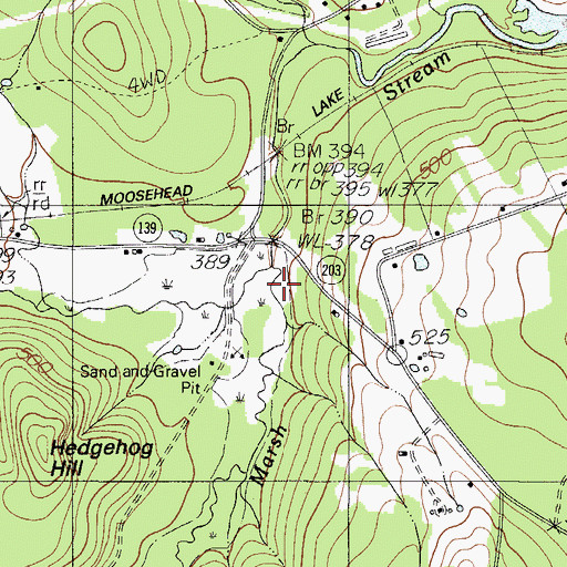 Topographic Map of Stantial Brook, ME