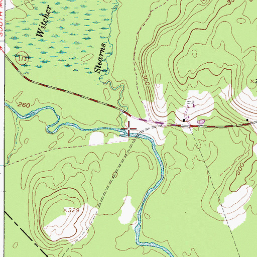Topographic Map of Stearns Brook, ME