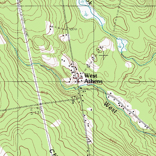 Topographic Map of Stetson School, ME