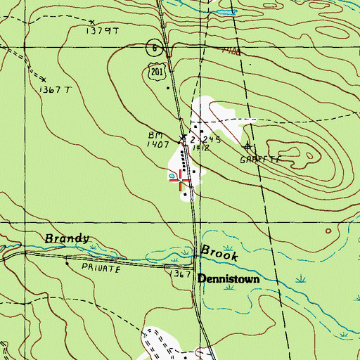 Topographic Map of Stetson School, ME