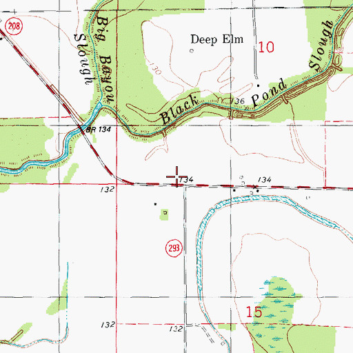 Topographic Map of Deep Elm, AR