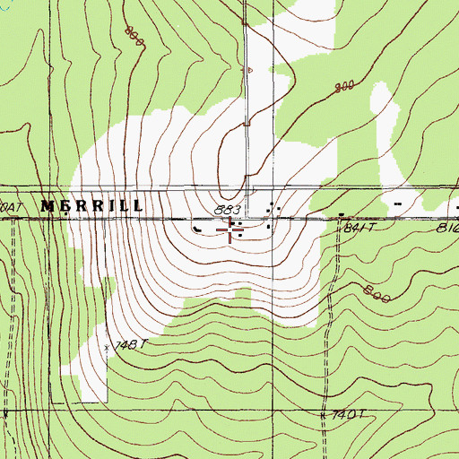 Topographic Map of Stevens School, ME