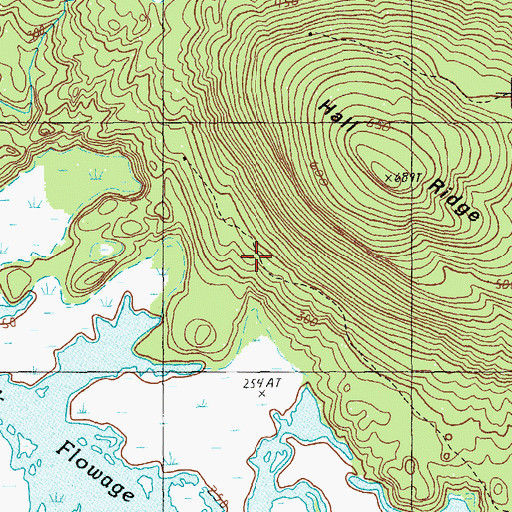 Topographic Map of Stewart Camp, ME