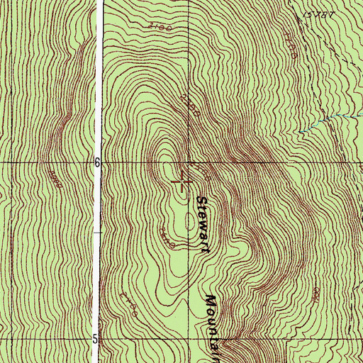 Topographic Map of Stewart Mountain, ME