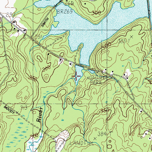 Topographic Map of Sticky River, ME