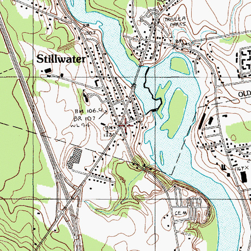 Topographic Map of Stillwater, ME