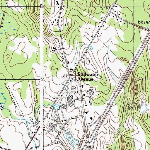 Topographic Map of Stillwater Avenue, ME