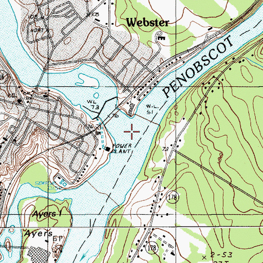Topographic Map of Stillwater River, ME