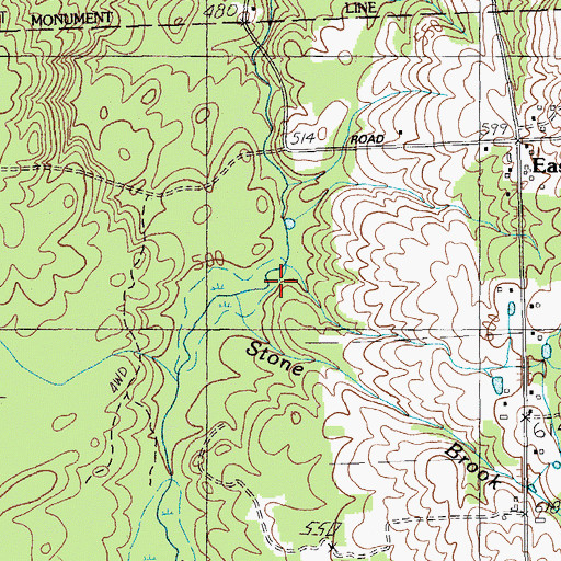 Topographic Map of Stone Brook, ME