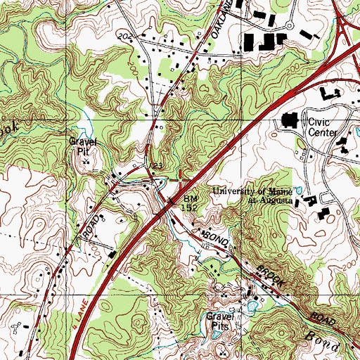 Topographic Map of Stone Brook, ME