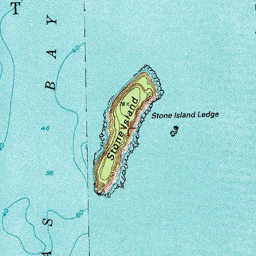 Topographic Map of Stone Island, ME