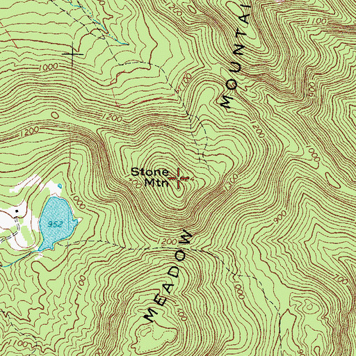 Topographic Map of Stone Mountain, ME