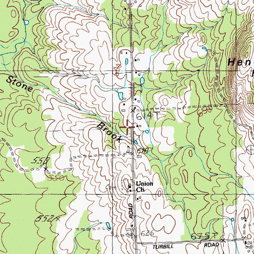 Topographic Map of Stone School, ME