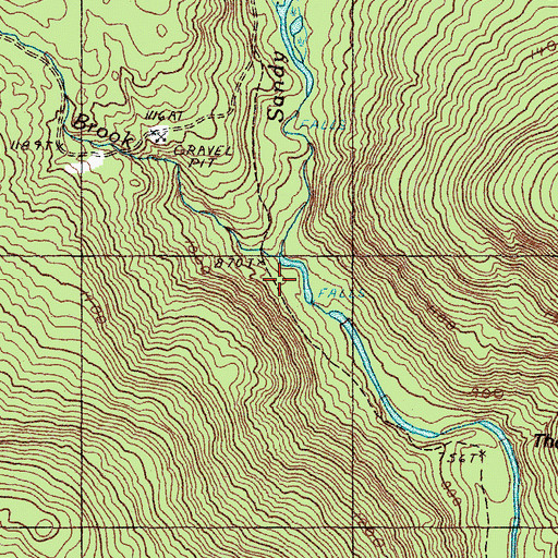 Topographic Map of Stony Brook, ME