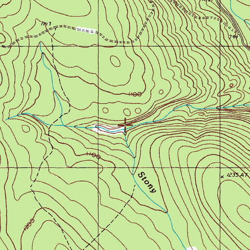 Topographic Map of Stony Brook, ME