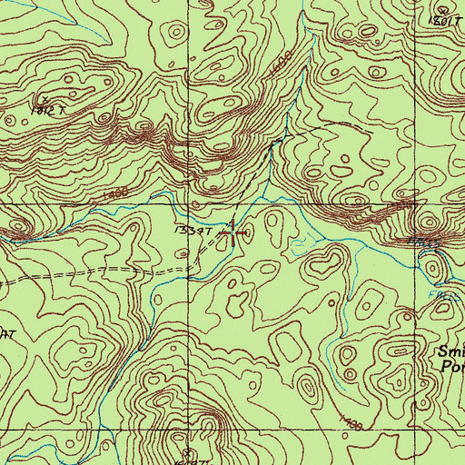 Topographic Map of Stony Brook, ME