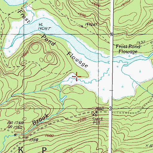 Topographic Map of Stony Brook, ME