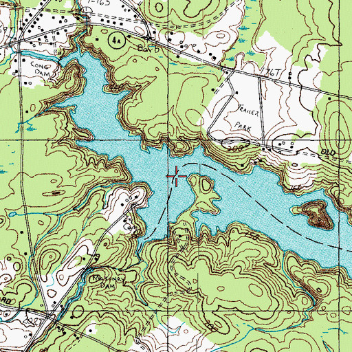 Topographic Map of Stony Brook, ME