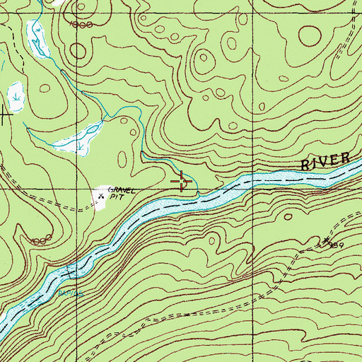 Topographic Map of Stony Brook, ME
