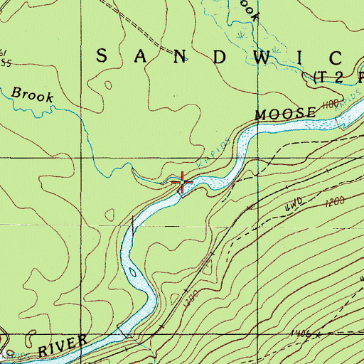 Topographic Map of Stony Brook, ME