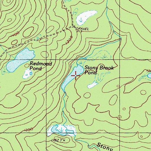 Topographic Map of Stony Brook Pond, ME