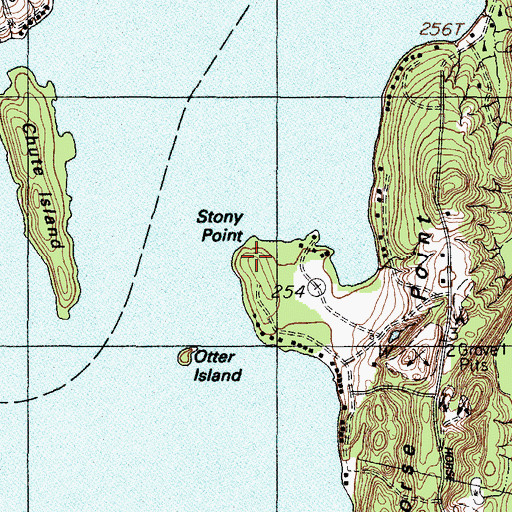 Topographic Map of Stony Point, ME