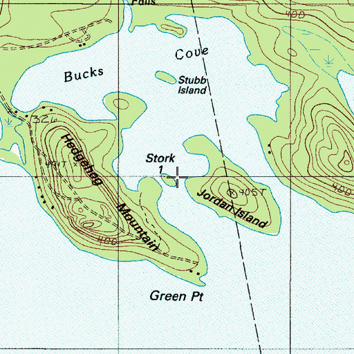 Topographic Map of Stork Island, ME