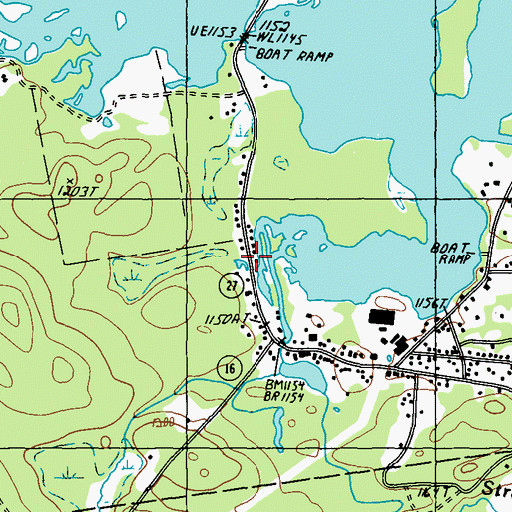 Topographic Map of Stratton Brook, ME