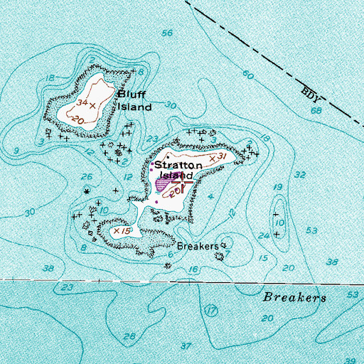 Topographic Map of Stratton Island, ME
